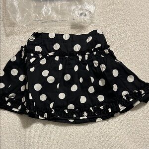 NEW OLD NAVY Black and White Polka Dot Skirt Girls Size 8